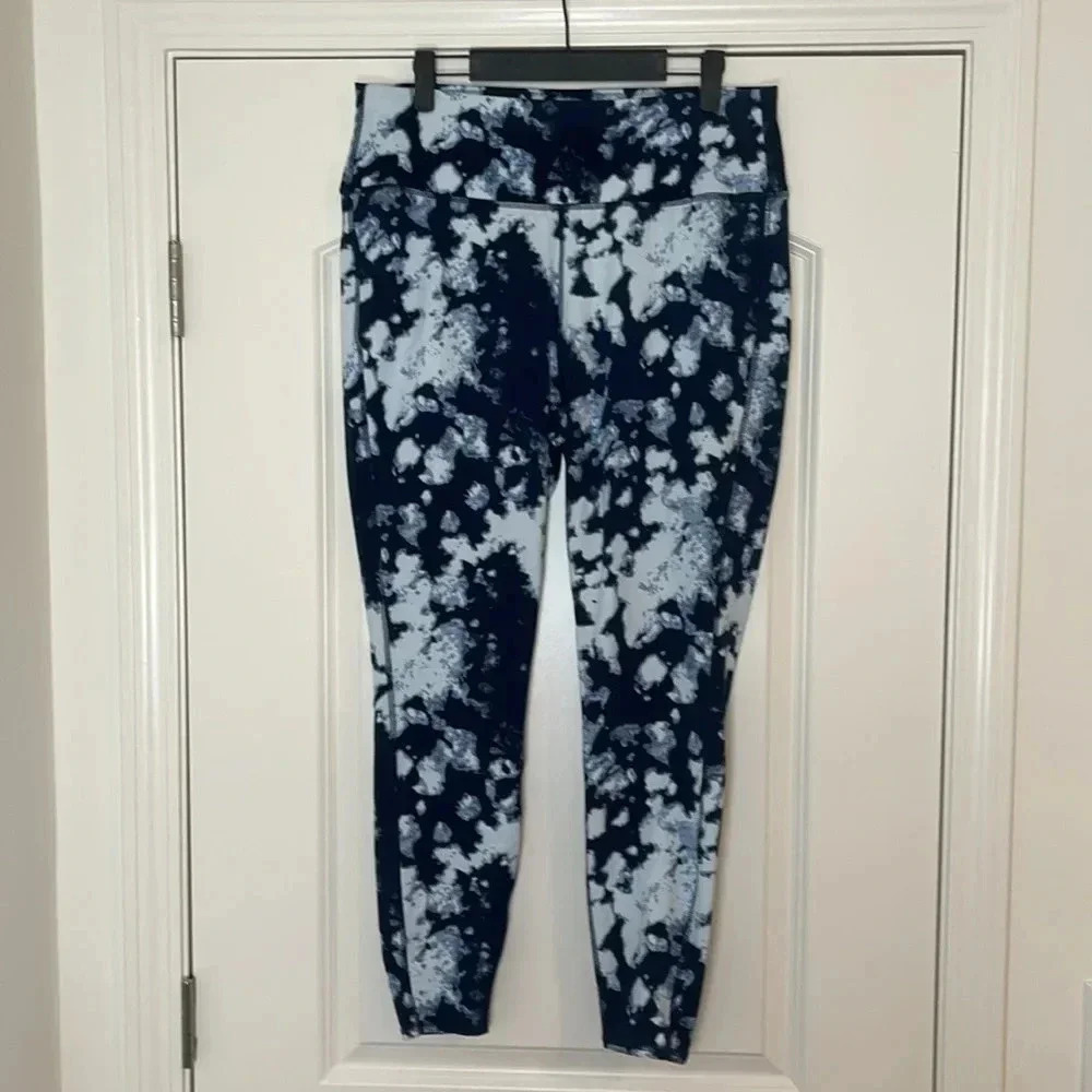 Wonderly Studio Tie-Dye Leggings Comfortable Navy Size Large